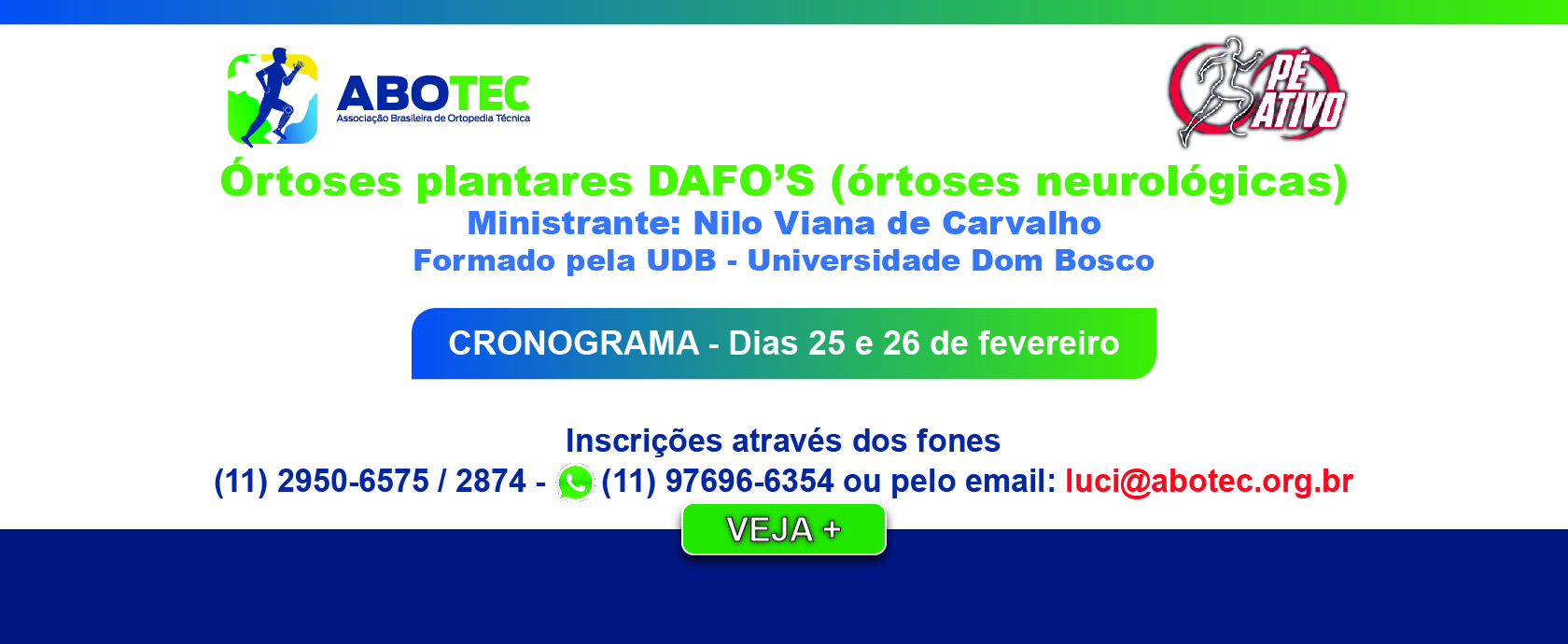 CURSO Órtoses plantares DAFO’S (órtoses neurológicas)